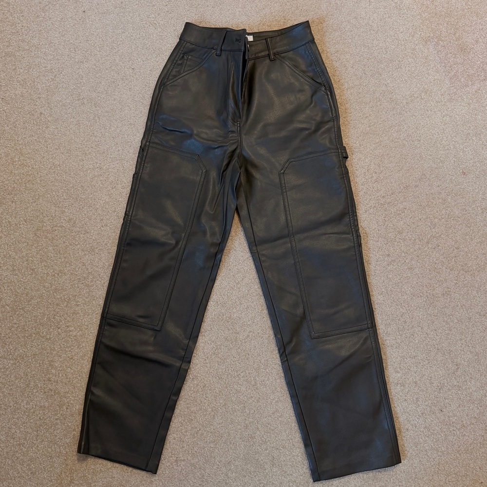 Aritzia faux leather pant